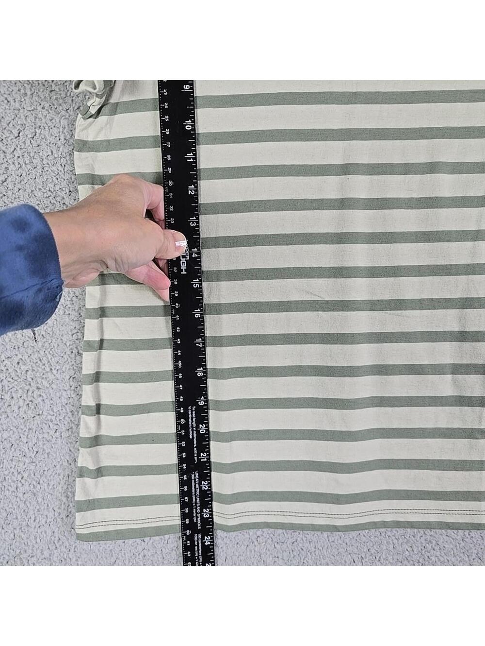 Gap Green Crew Neck Favourite Cotton Short Sleeve Striped T-Shirt Size S NEW - Picture 3 of 8
